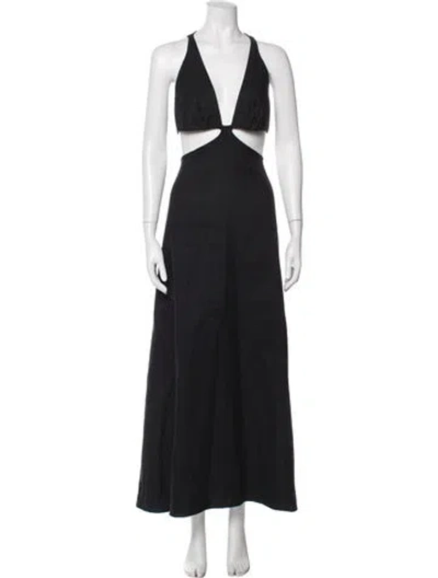 Pre-owned Bondi Born V-neck Long Dress W/ Tags In Gray