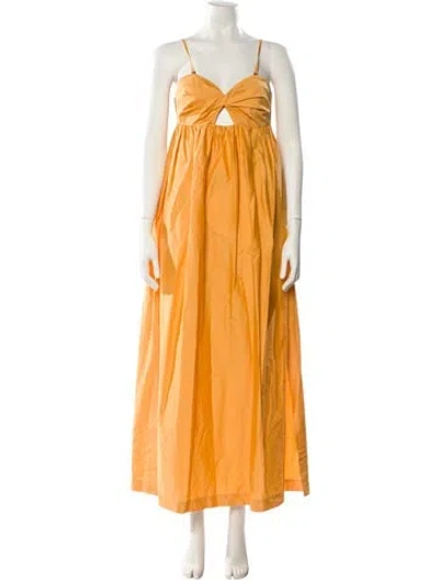 Pre-owned Bondi Born V-neck Long Dress W/ Tags In Yellow