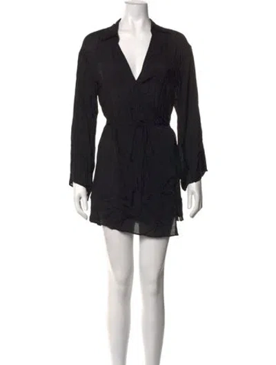 Pre-owned Bondi Born V-neck Mini Dress In Black