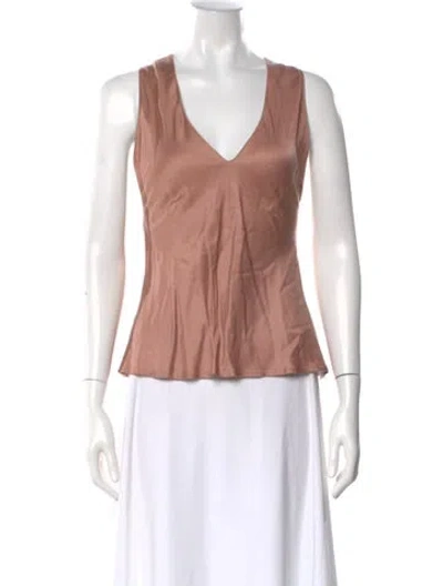 Pre-owned Bondi Born V-neck Sleeveless Top In Pink