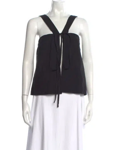 Pre-owned Bondi Born V-neck Sleeveless Tunic In Black