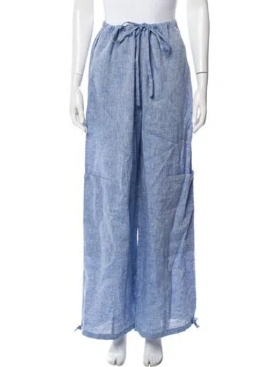 Pre-owned Bondi Born Wide Leg Pants In Blue