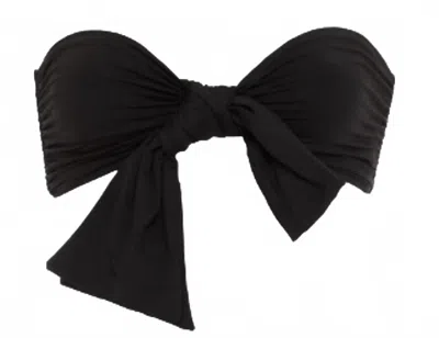 Bondi Born Women's Bandeau Knot Front Bikini Top In Black