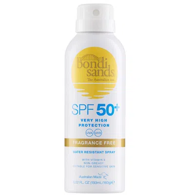 Bondi Sands Spf50 Aerosol Fragrance Free Mist Spray 160g In White