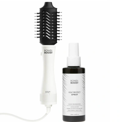 Bondiboost 51mm Blowout Brush And Heat Protect Spray 125ml Bundle In White
