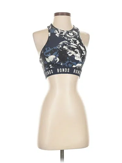 Pre-owned Bonds Tank Top Blue Halter Neckline Tops