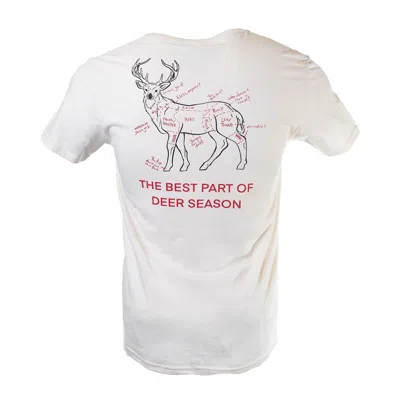 Bone Head Outfitters Men's  Best Part Chart T-shirt In White