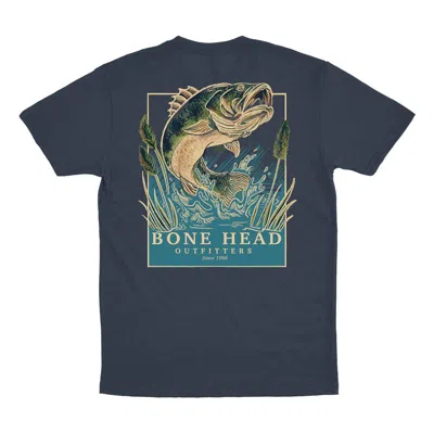 Bone Head Outfitters Men's  Framed Bass T-shirt In Blue