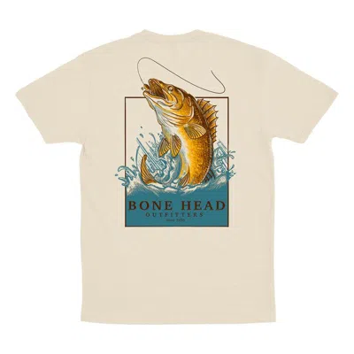 Bone Head Outfitters Men's  Framed Walleye T-shirt In Neutral