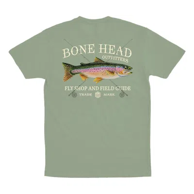Bone Head Outfitters Men's  Vintage Trout T-shirt In Green