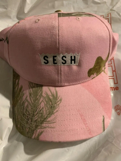 Pre-owned Bones X Sesh Sold Out Bones Team Sesh Pink Real Tree Camo Dad Hat