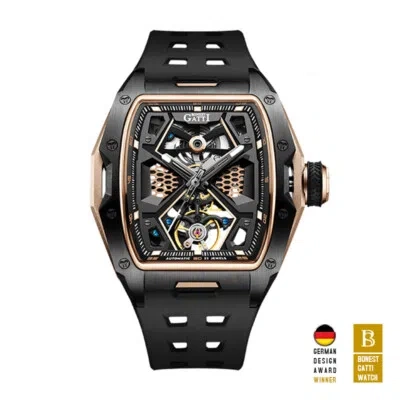Pre-owned Bonest Gatti Men Automatic Watch Luxury Fashion Tonneau Mechanical Wristwatch