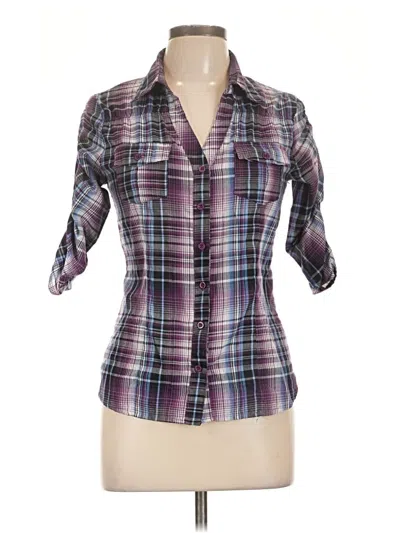 Pre-owned Bongo 3/4 Sleeve Blouse In Purple