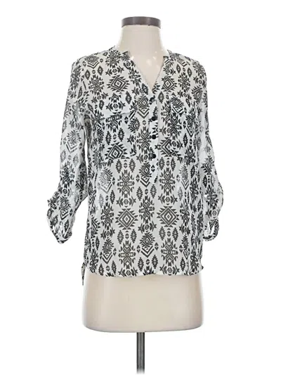 Pre-owned Bongo 3/4 Sleeve Blouse In Silver