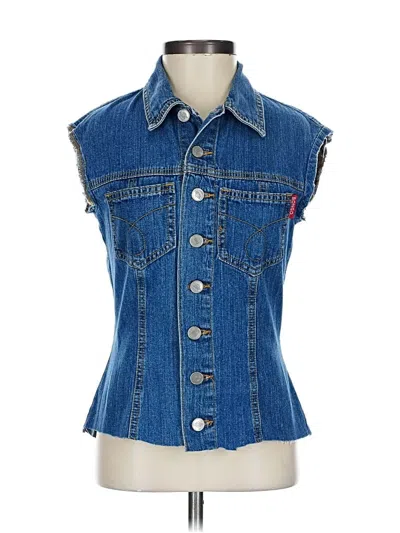Pre-owned Bongo Denim Vest In Blue