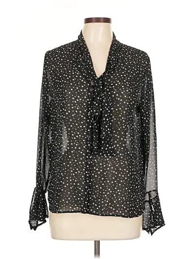 Pre-owned Bongo Long Sleeve Blouse In Black