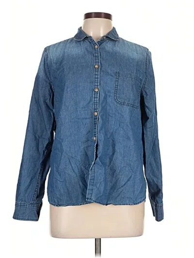 Pre-owned Bongo Long Sleeve Button Down Shirt In Blue
