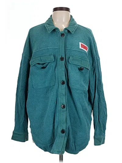Pre-owned Bongo Long Sleeve Button Down Shirt In Teal