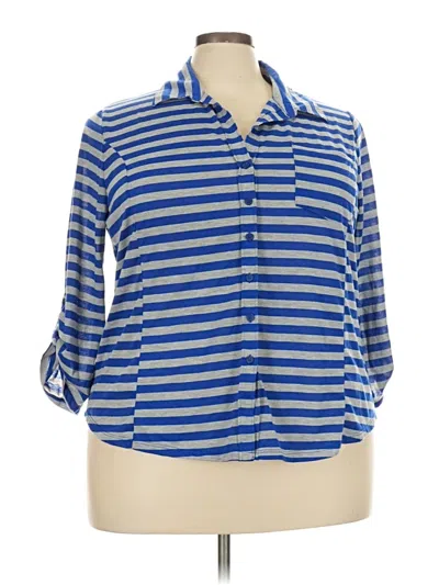 Pre-owned Bongo Long Sleeve Polo Shirt In Blue