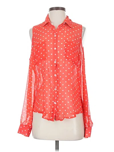 Pre-owned Bongo Sleeveless Button Down Shirt In Red