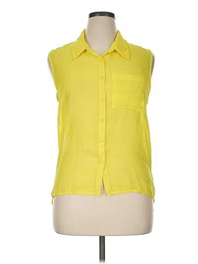 Pre-owned Bongo Sleeveless Button Down Shirt In Yellow