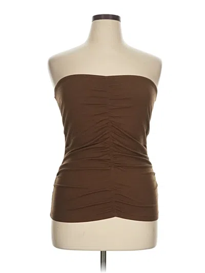Pre-owned Bongo Sleeveless Top Brown Strapless Neckline Tops