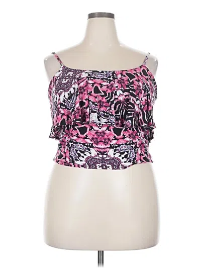 Pre-owned Bongo Sleeveless Top Pink Strapless Neckline Tops