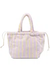 Bongusta Naram Small Striped Terry Bag In Purple