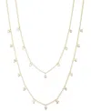 Bonheur Jewelry Marguerite Multi Strand Crystal Necklace In Gold