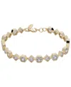 Bonheur Jewelry Milou Bezel Set Crystal Bracelet In Gold