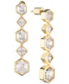Bonheur Jewelry Milou Statement Crystal Drop Earrings In Gold