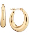 Bonheur Jewelry Puffed Hoop Earrings In Gold