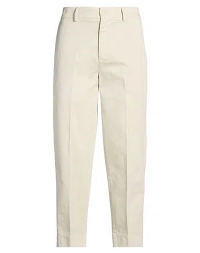 Bonheur Man Pants Beige Size 34 Cotton In White