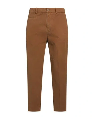 Bonheur Man Pants Camel Size 32 Cotton In Brown
