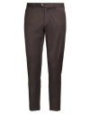 Bonheur Man Pants Dark Brown Size 34 Polyester, Viscose, Elastane