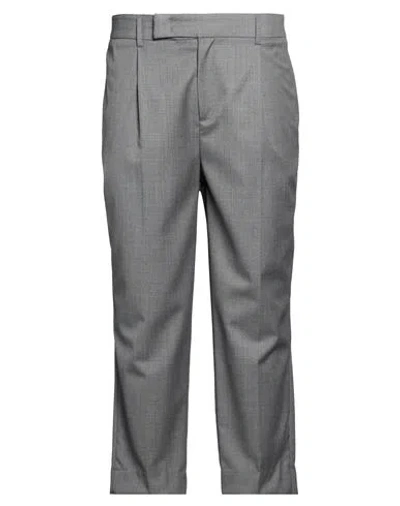 Bonheur Man Pants Grey Size 38 Wool, Polyester In Gray