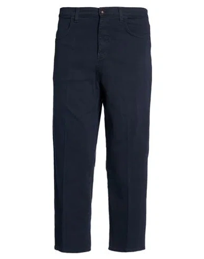 Bonheur Man Pants Midnight Blue Size 35 Cotton, Elastane