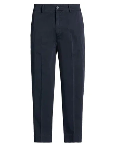 Bonheur Man Pants Navy Size 35 Cotton In Blue