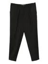 Bonheur Pleated Cuffed Trousers In Black