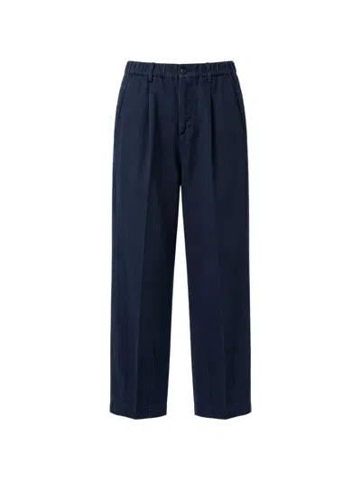 Bonheur Pleated Elasticated-waist Trousers In Blue