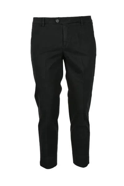 Bonheur Cotton Stretch Trousers With Slim Fit And Versatile Design In Transparent
