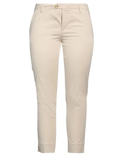 Bonheur Woman Pants Beige Size 32 Cotton, Elastane