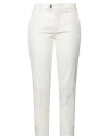 Bonheur Woman Pants Ivory Size 32 Cotton, Elastane In White