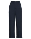 Bonheur Woman Pants Navy Size 26 Viscose, Linen In Navy Blue