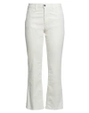 Bonheur Woman Pants White Size 32 Cotton, Modal, Elastane
