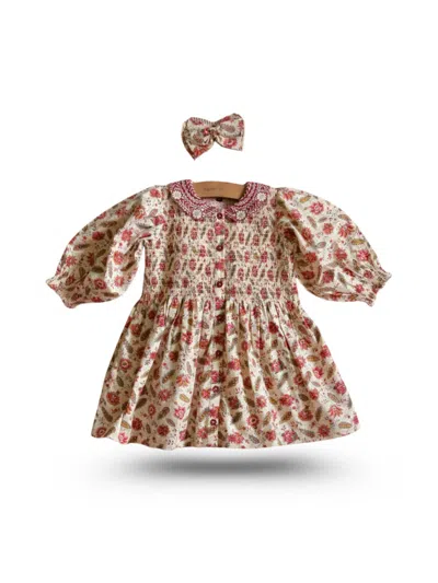 Bonjour Mini Dress With Hair Clip In Pink