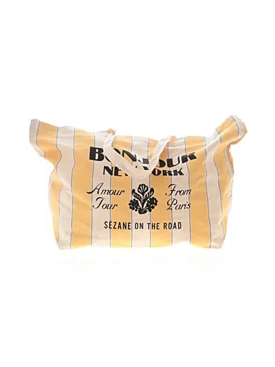 Pre-owned Bonjour Tote Bag In Yellow