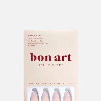 Bonmuz Cornflower Crescent | Soft & Durable Press-on Nails In White