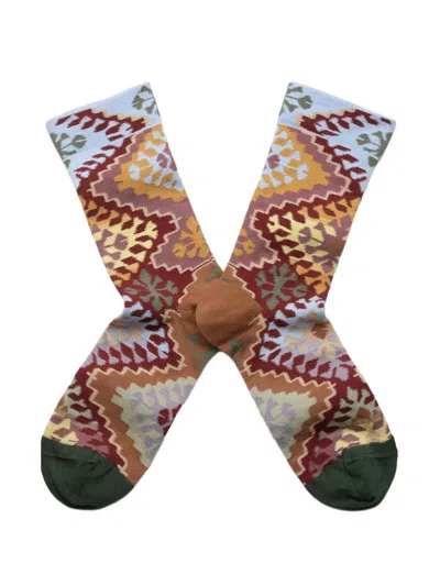 Bonne Maison Le Tapis Geometric-pattern Socks In Multi