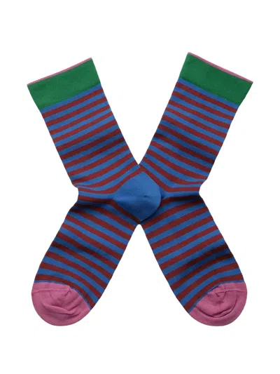 Bonne Maison Le Tapis Striped Colour-block Socks In Multi